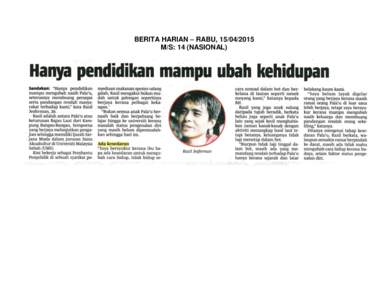 BERITA HARIAN – RABU, M/S: 14 (NASIONAL) 