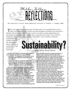 The newsletter of Great Smoky Mountains Institute at Tremont  • Summer 2008