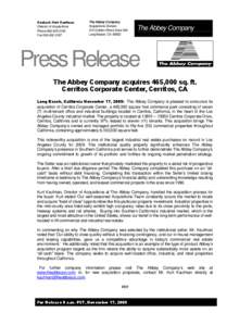 Microsoft Word - Cerritos Corporate Center Press Release MEDIA.doc