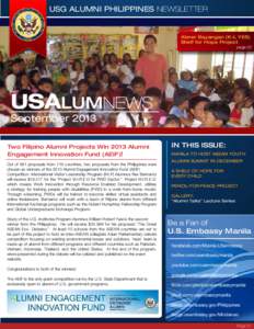 USG ALUMNI PHILIPPINES NEWSLETTER  Abner Bayangan (K-L YES) Shelf for Hope Project  ..page 02