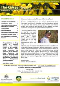 Gorse - a Weed of National Significance  The Gorse Report Newsletter of the National Gorse Task Force Issue 5, February 2011
