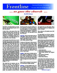 Frontline  American Decency Association December 2014 Vol. XXVIII Issue XII  ... as goes the church ...