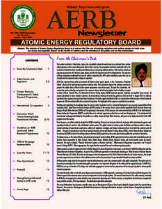 Nuclear energy in India / Atomic Energy Regulatory Board / Energy conversion / Department of Atomic Energy / Tarapur Atomic Power Station / Kalpakkam / Nuclear power in India / Nuclear Regulatory Commission / Nuclear safety / Energy / Nuclear technology / Nuclear physics