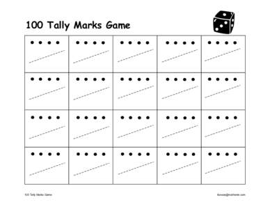 100 Tally Marks Game  100 Tally Marks Game 