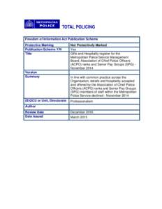 Freedom of Information Act Publication Scheme Protective Marking Publication Scheme Y/N Title  Version