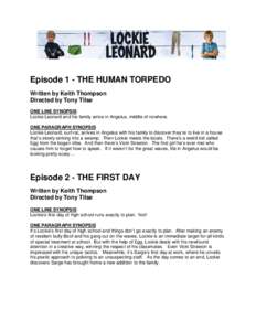 Episode 1 - THE HUMAN TORPEDO