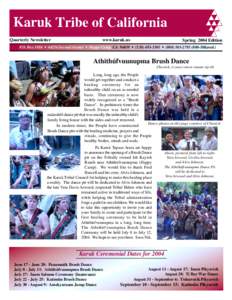 Karuk Tribal Newsletter, Spring[removed]Quarterly Newsletter Page 1