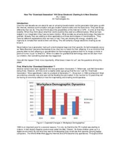 How The Download Generation [And Social Networking Technology] Will Drive The [Future] Electronic Charting Experience In A New Direction