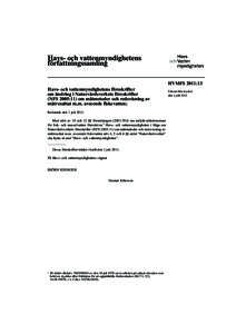 Havs- och vattenmyndighetens författningssamling HVMFS 2011:13 Havs- och vattenmyndighetens föreskrifter om ändring i Naturvårdsverkets föreskrifter (NFS 2005:11) om mätmetoder och redovisning av