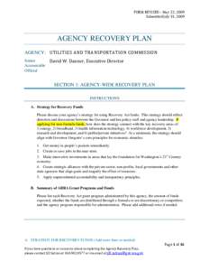 PARKS Revised Agency Recovery Plan[removed]