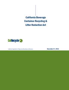 California Beverage Container Recycling & Litter Reduction Act