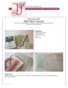 Milk Paint Tutorial .indd