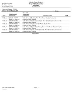 Run Date: Run Time: 7:31 amtoAlaska Court System Daily Public Calendar