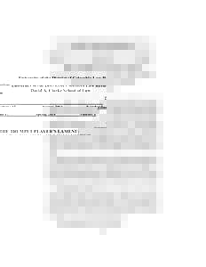 University of the District of Columbia Law Review David A. Clarke School of Law Volume 17 Spring 2014