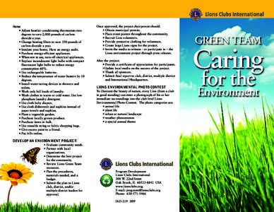 Land management / Environment / Carbon dioxide / Land use / Lions Clubs International / Oak Brook /  Illinois / Tree planting
