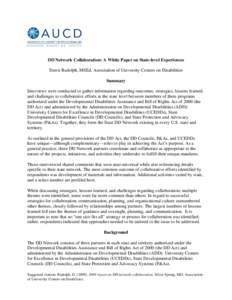 Medicine / Special education / Disability rights movement / Partners in Policymaking / Administration on Developmental Disabilities / Health / Disability / Developmental disabilities