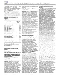 [removed]Federal Register / Vol. 77, No[removed]Wednesday, August 8, [removed]Rules and Regulations ‘‘Corn, pop’’; ‘‘Corn, pop, stover’’; ‘‘Goat meat byproducts’’; ‘‘Hog, meat