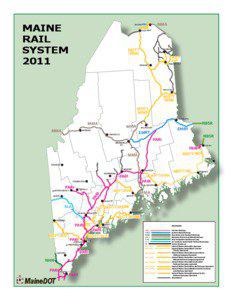 Regional railroads in the United States / Eastern Maine Railway / Montreal /  Maine and Atlantic Railway / New Brunswick Southern Railway / Maine Northern Railway / Maine Eastern Railroad / Maine / St. Lawrence and Atlantic Railroad / Pan Am Railways / Rail transportation in the United States / Transportation in North America / Transportation in the United States