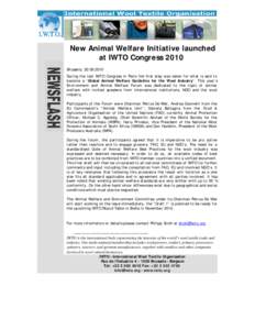 Microsoft Word - IWTO Newsflash[removed]Animal Welfare Initiative.doc