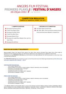 COMPÉTITION REGULATION Deadline for registration: october 14th, [removed]COMPETITIVE SECTIONS:  2 SECTIONS OUT OF COMPETITION: