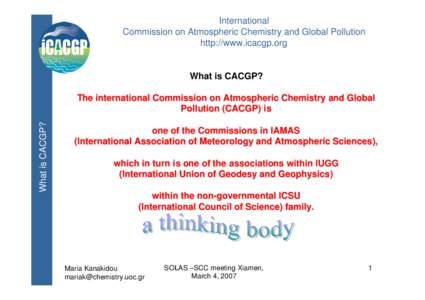 International  Commission on Atmospheric Chemistry and Global Pollution