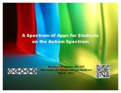A Spectrum of Apps for Students on the Autism Spectrum