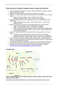 Flood summary for Lockyer Creek – December 2010 and January[removed]Flood summary for Helidon, Grantham, Gatton, Laidley and Forest Hill • • •