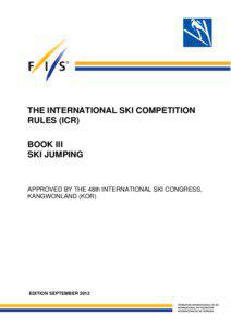 THE INTERNATIONAL SKI COMPETITION RULES (ICR) BOOK III