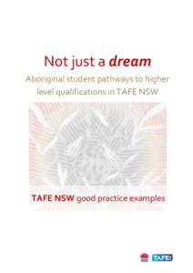 Not just a dream Aboriginal student pathways to higher level qualifications in TAFE NSW TAFE NSW good practice examples