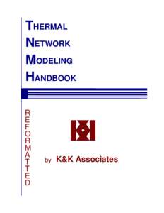 THERMAL NETWORK MODELING HANDBOOK R E