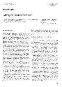 .4iieri;v 1995: .^(1. Primed in Beigiu, ALLERGY  Special report