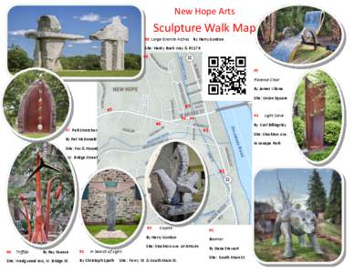 New Hope Arts  Sculpture Walk Map #8 Large Granite Arches By Harry Gordon Site: Hardy Bush Way & Rt.179 #8