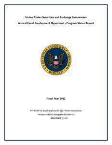 SEC FY 2012 Annual EEO Program Status Report