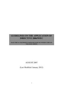 Europe / Low Voltage Directive / CE mark / Battery Directive / EU Directive 91/440 / European Union directives / European Union / Law