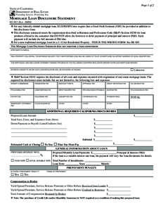 Page 1 of 2  State of California Department of Real Estate Providing Service, Protecting You