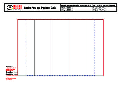 Basic Pop up System 3x3  Width: 3365mm Height: 2225mm  Width: 209.844mm