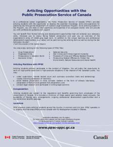 Articling Opportunities at Public Prosecution Service of Canada
