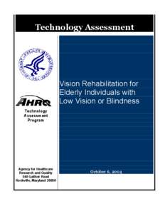 Vision Rehabilitation for Elderly Individuals with Low Vision or Blindness