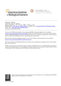 Editorial: Fieldism Author(s): Jack P. Hailman Source: BioScience, Vol. 23, No. 3 (Mar., 1973), p. 149 Published by: University of California Press on behalf of the American Institute of Biological Sciences Stable URL: h