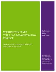 Washington State[removed]Title IV-E Demonstration Project