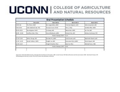 Oral Presentation Schedule Room 331 Room 304 A  Room 304 B