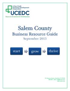 Salem County Business Resource Guide September 2013 start