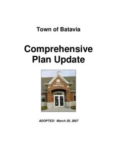 Human geography / Batavia /  New York / Comprehensive planning / Batavia / Zoning / Smart growth / Urban planning / Planning / Genesee County /  New York / Urban studies and planning / Environmental design / Environment