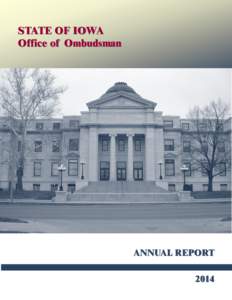STATE OF IOWA Office of Ombudsman ANNUAL REPORT 2014
