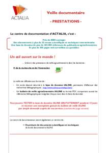 Le centre de documentation Ialine de l’ADRIA Normandie vous propose une formule veille avec 3 bulletins mensuels pour vous ten