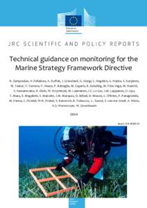 Technical guidance on monitoring for the Marine Strategy Framework Directive N. Zampoukas, A. Palialexis, A. Duffek, J. Graveland, G. Giorgi, C. Hagebro, G. Hanke, S. Korpinen, M. Tasker, V. Tornero, V. Abaza, P. Battagl