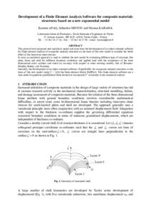 Development of a “Finite Element Analysis” Software bases on a new exponential model for composite materials structures to inc