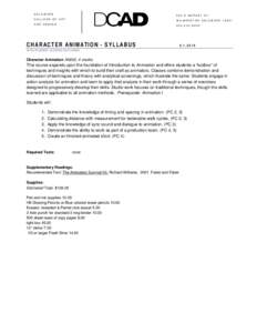 Microsoft Word - Character Animation Syllabus