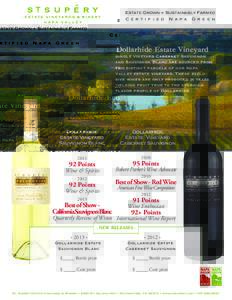 St. Supry Estate Vineyards & Winery / Wine / Sauvignon blanc / California / Cabernet Sauvignon / Grape / Screaming Eagle Winery and Vineyards / Araujo Estate Wines