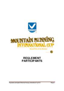 REGLEMENT PARTICIPANTS Reglament participants Mountain Running International Cup[removed]Página 1